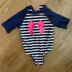 🌺5/$20 Joe Fresh Navy and White Striped Baby Swimsuit